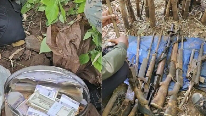 MP: बालाघाट के जंगल से नक्सली डंप से लाखों रुपये बरामद, भारी मात्रा में हथियार भी मिले