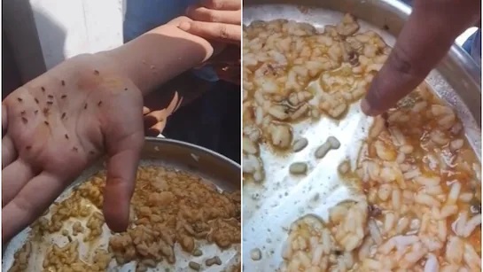 मिड-डे मील : कर्नाटक में बच्‍चों ने ही दाल-चावल की प्‍लेट से निकाल कर दिखाए कीड़े