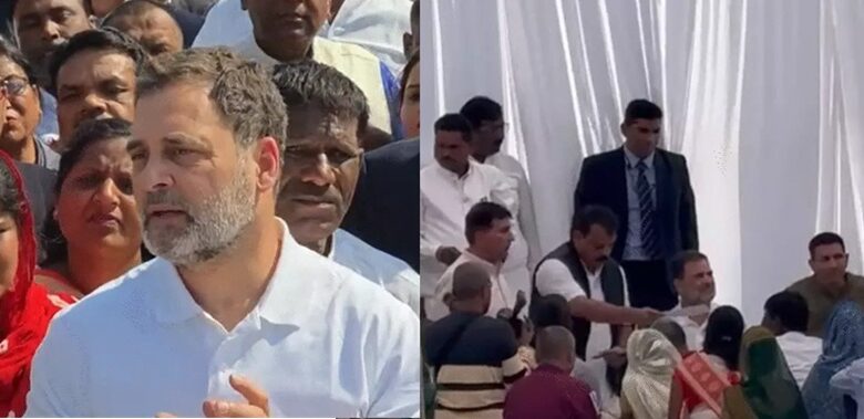 इंदौर में राहुल गांधी का दौरा, दूषित पानी से प्रभावित परिवारों से की मुलाकात