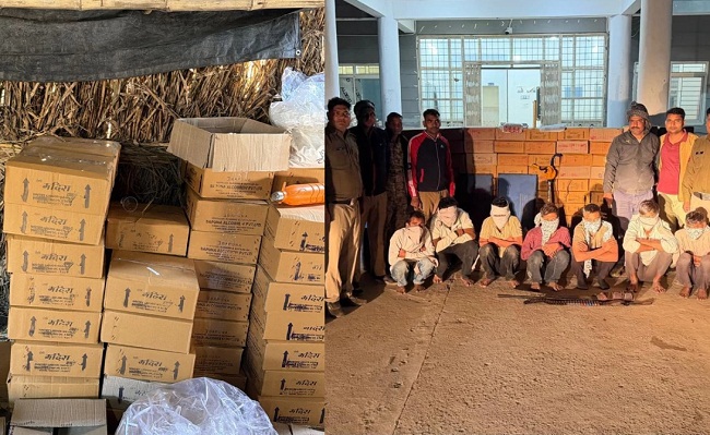 मुरैनाः आसन नदी किनारे अवैध शराब फैक्ट्री का भंडाफोड़, 7 आरोपी गिरफ्तार