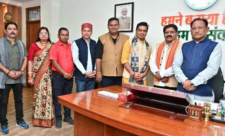 रायपुर: मुख्यमंत्री साय से रायपुर प्रेस क्लब के नवनिर्वाचित पदाधिकारियों की सौजन्य मुलाकात