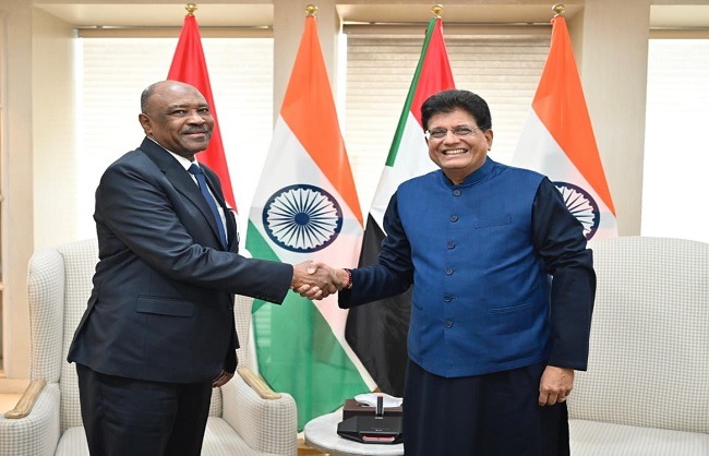 गोयल और सूडानी विदेश मंत्री के बीच महत्वपूर्ण चर्चा