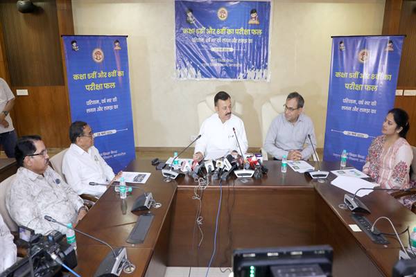 स्कूल शिक्षा मंत्री उदय प्रताप सिंह ने कक्षा 5वीं और 8वीं का घोषित किया परीक्षा परिणाम