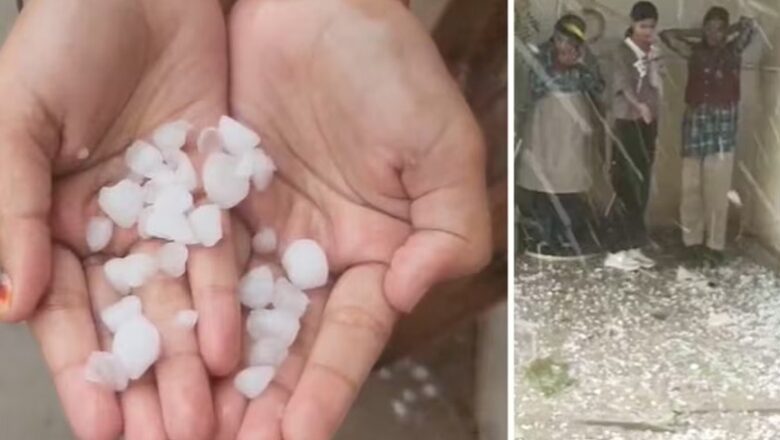 MP: ग्वालियर में दोपहर बाद जमकर गिरे ओले…सड़कों पर बिछी सफेद चादर… कारों के शीशे टूटे