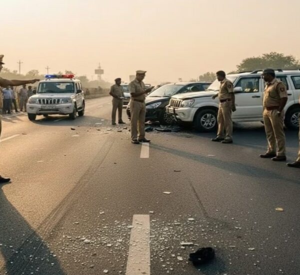 CG: कबीरधाम जिले में पुल से नीचे गिरी बेकाबू कार…. 4 युवकों की मौत