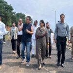 राष्ट्रीय खेल विश्वविद्यालय के निर्माण कार्यों का रक्षा खड़से ने किया निरीक्षण, खिलाड़ियों का बढ़ाया उत्साह