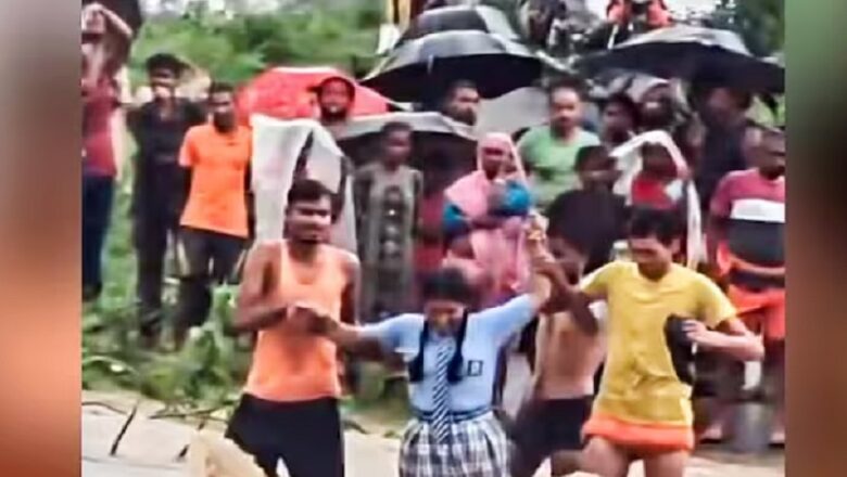 MP: सिंगरौली में उफनता नाला पार कर रहे स्कूली बच्चे तेज बहाव में डूबने लगे… ग्रामीणों ने बचाया