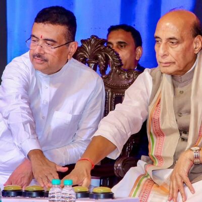 राजनाथ सिंह ने कोलकाता में 3500 करोड़ की लागत की पोत निर्माण फैक्ट्री की रखी आधारशिला