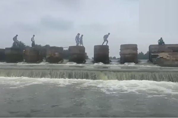 मप्र के विदिशा में जान जोखिम में डालने को मजबूर छात्र, स्टॉप डैम पर छलांगें लगाकर पहुंचते हैं स्कूल