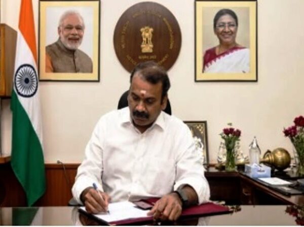 एल. मुरुगन का केंद्रीय मंत्रिपरिषद से इस्तीफा राष्ट्रपति द्वारा स्वीकार