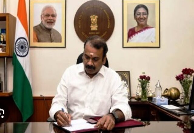 एल. मुरुगन का केंद्रीय मंत्रिपरिषद से इस्तीफा राष्ट्रपति द्वारा स्वीकार