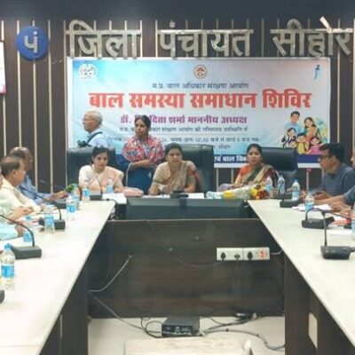 सीहोर बाल समस्या समाधान शिविर में 75 आवेदन सुनीं, 66 का मौके पर समाधान हुआ