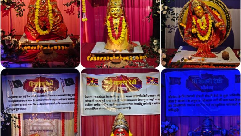 धमतरी में अनोखा शक्तिपीठ पंडाल, एक ही जगह श्रीलंका से पाकिस्तान तक की देवियों के दर्शन
