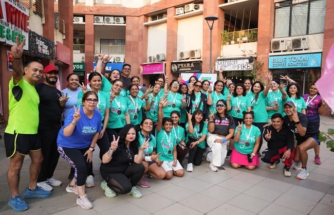पिंकथॉन डे के चौथे संस्करण में गुरुग्राम में महिलाओं और परिवारों की भरपूर भागीदारी