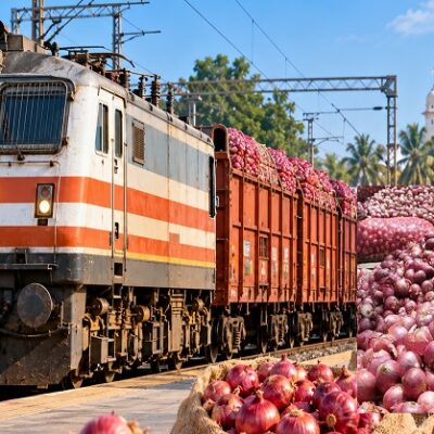 कांदा एक्सप्रेस से 440 मीट्रिक टन प्याज त्रिपुरा के अगरतला पहुँचाएगी