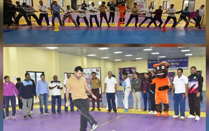 बस्तर ओलंपिक 2026 के जन‑जागरूकता अभियान ने इंदिरा प्रियदर्शिनी स्टेडियम में जुटे