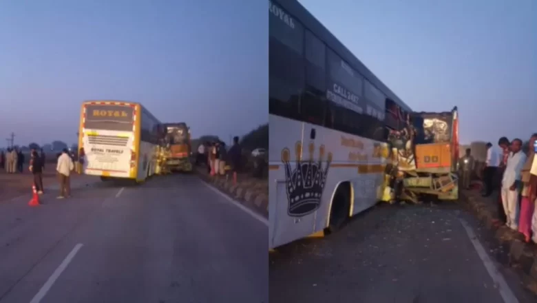 रायपुर‑बिलासपुर नेशनल हाइवे पर तेज रफ्तार बस का खड़े ट्रक से टक्कर, 3 यात्रियों की मौत