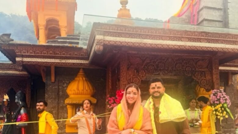 सुरेश रैना ने नवरात्रि के पहले दिन कांगड़ा में मां बगलामुखी मंदिर में परिवार को आशीर्वाद दिया