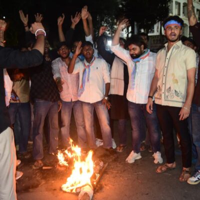 मप्र से हरदीप सिंह पुरी की राज्यसभा उम्मीदवारि पर विरोध, एनएसयूआई ने पुतला दहन किया