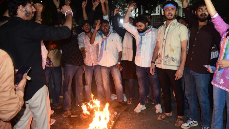 मप्र से हरदीप सिंह पुरी की राज्यसभा उम्मीदवारि पर विरोध, एनएसयूआई ने पुतला दहन किया