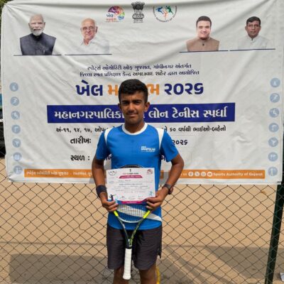 खेल महाकुंभ में अदाणी स्पोर्ट्सलाइन के खुश पारिख को स्वर्ण, श्रीजा शाह ने जीता कांस्य